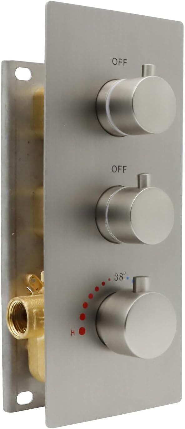 HOMEDEC 2 Functions Shower Valve, Brushed Nickel