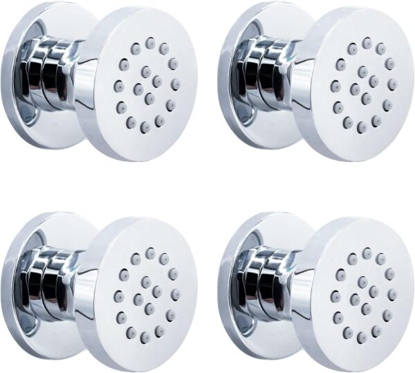 HOMEDEC Showerhead Body Spray Massage Spa Shower Jet in Wall for Bathroom (Dia 2inch, Chrome Finish)