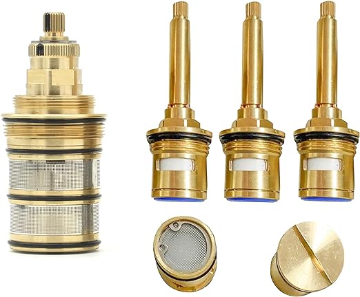 HOMEDEC Thermostatic Shower Valve Cartridge Replacement, 4-handle Valve Full Set Backup - Available for Orders Placed after July, 2022