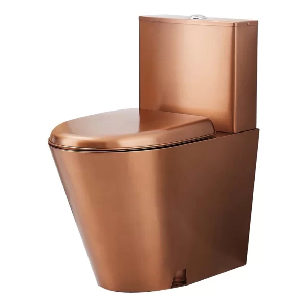 Hot sale Rose Gold Toilet Stainless steel Deluxe bathroom wc toilet bowl manufacture
