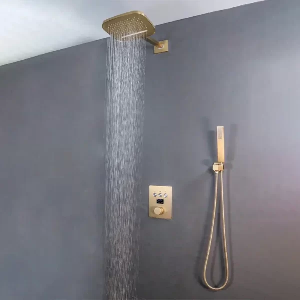 2 Functions temperature digital led display shower head upgraded china shower set small shower head