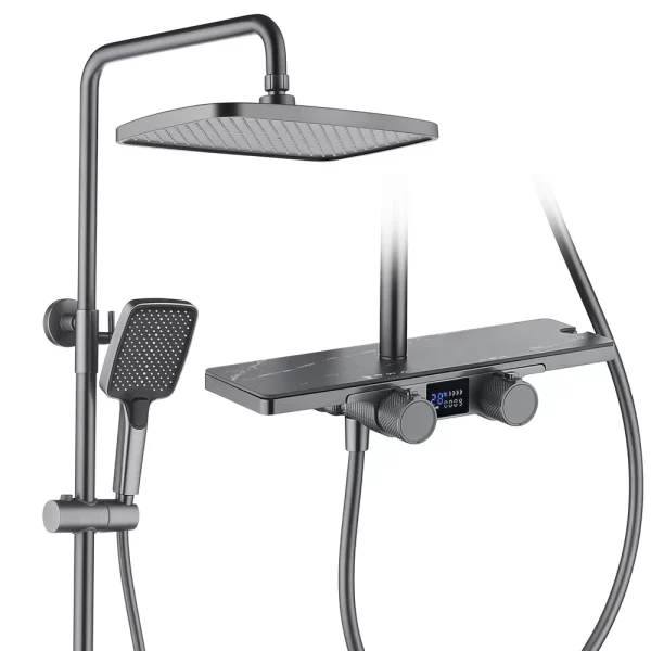 2023  china gun grey shower set supplier of shower  digital display shower system