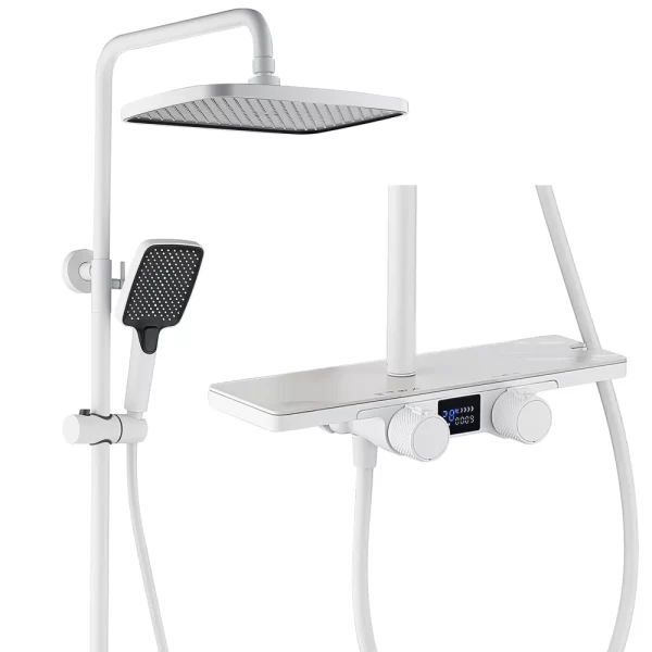 2023  china  white shower set supplier of shower  digital display shower system