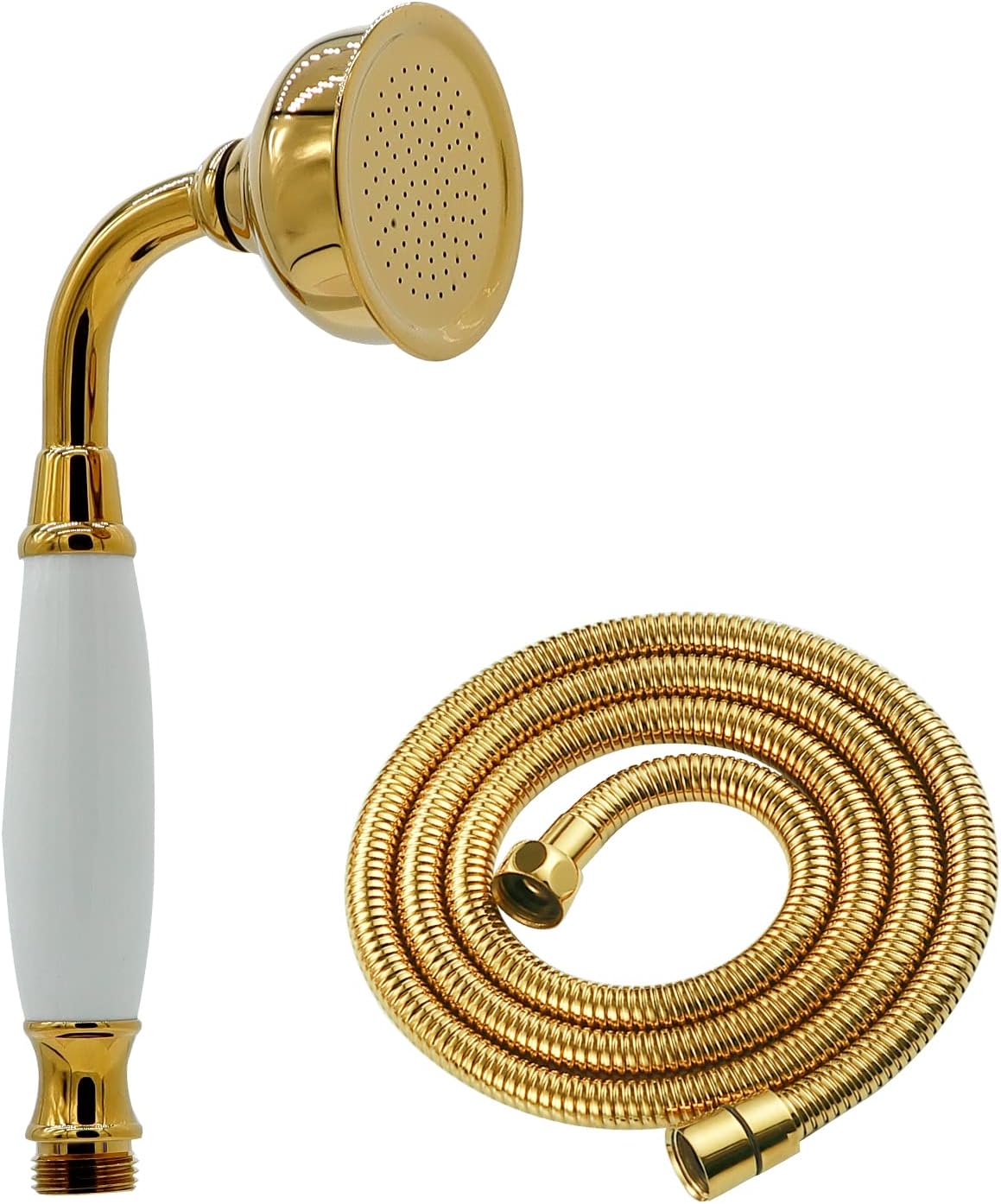 Exquisite Gold-Finished Handheld Showerhead with Flexible Hose: Elevate Your Showering Experience