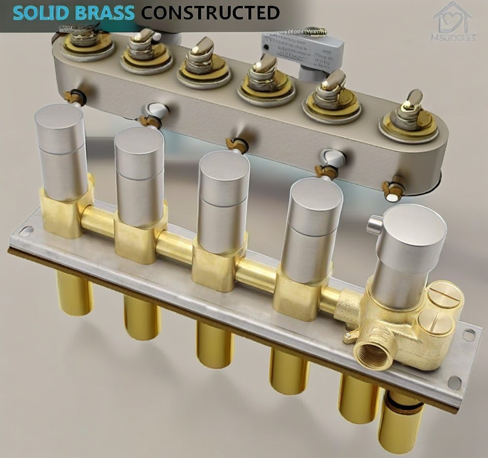 Premium Quality Solid Brass Shower Valve Manifold for Precise Water Flow Control