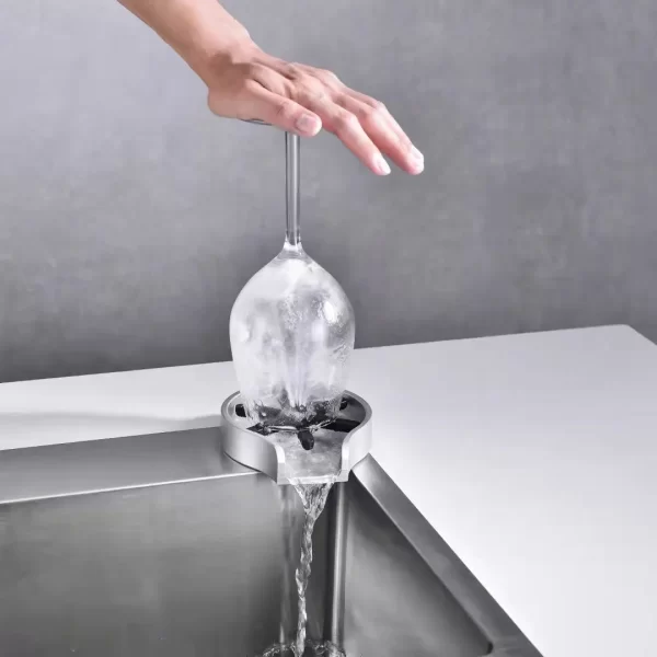 Stainless Steel Automatic Cup Rinser for Coffee Shop or Kitchen Sink