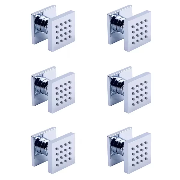 Super Spa Square Shower Jets Bathroom Brass Massage Sprayer