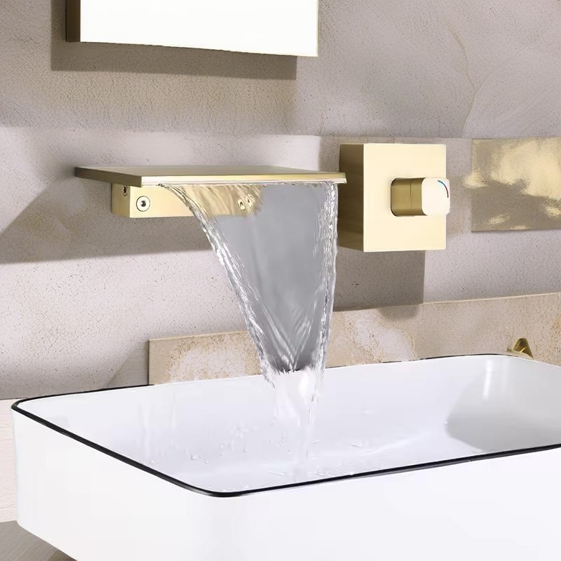 Elevate Your Bathroom with the Wall-Mounted Waterfall Faucet