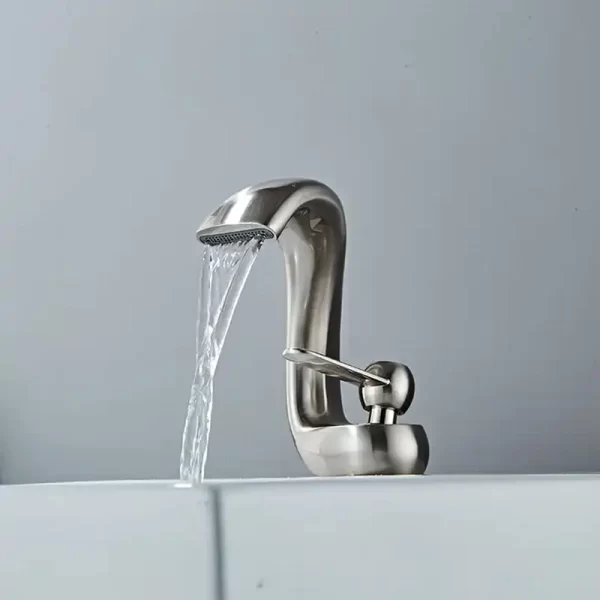 Modern Brass Bathroom Sink Tap Deck Mounted Waterfall Basin Faucet