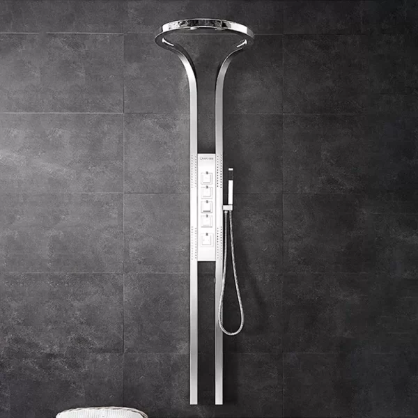 Nordic Waterfall Shower Panel Set with Spa Steamer and Customization Options