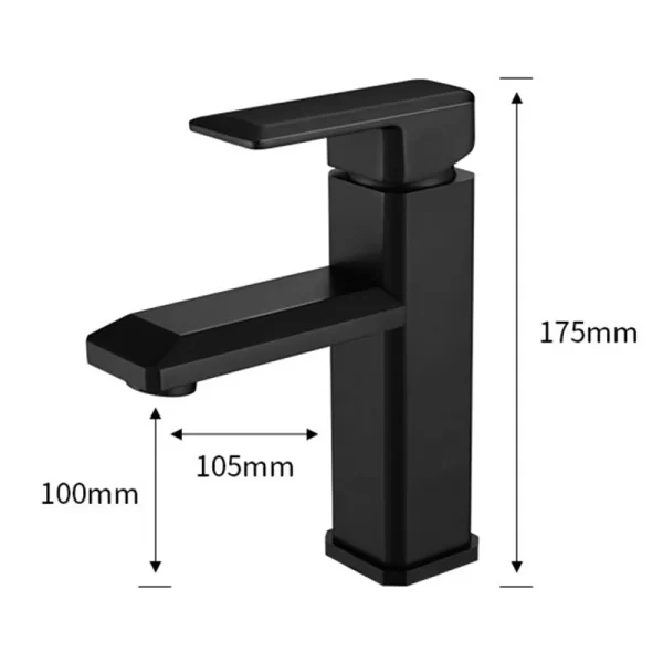 Modern SUS304 Stainless Steel Bathroom Basin Sink Faucet