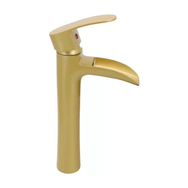 Modern Nordic Style Champagne Bronze Gold Vessel Sink Wash Faucet With CUPC