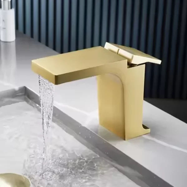 Modern Single Handle Waterfall Bathroom Basin Mixer Faucet