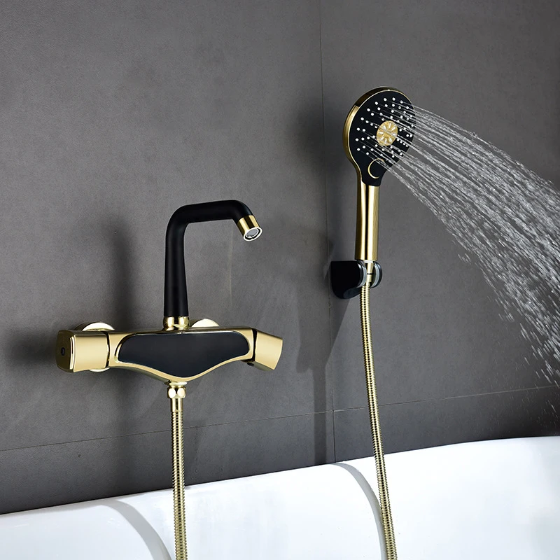 Luxurious Dual-Tone Bathtub Faucet & Showerhead System – Guangzhou HomeDec