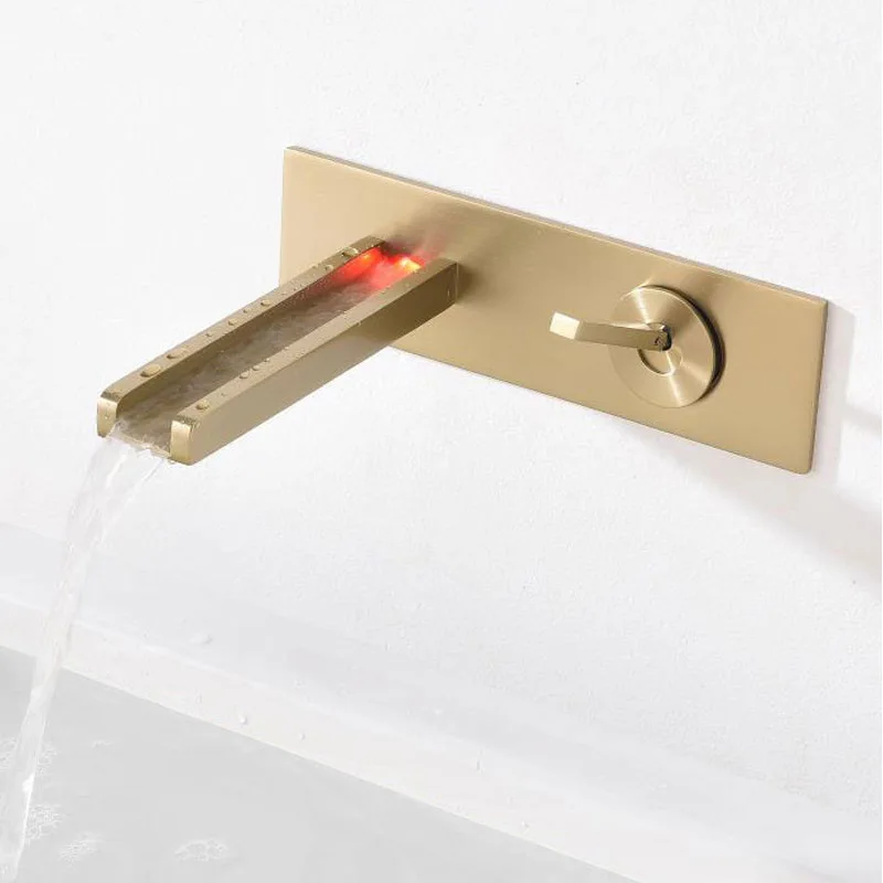 Elevate Your Bathroom with a Brushed Gold Wall Mounted Faucet