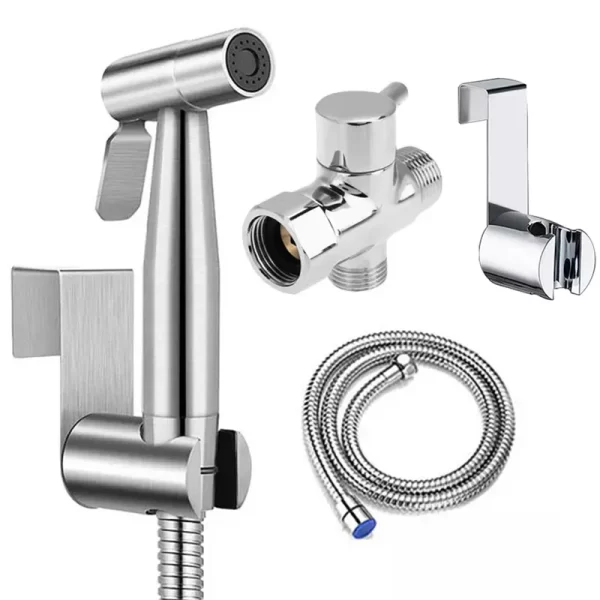 Stainless Steel Handheld Bidet Sprayer Set with Adjustable Pressure