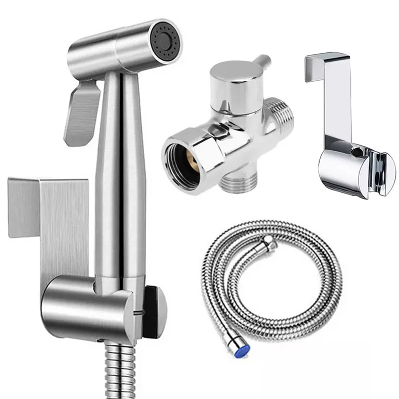 Upgrade Your Hygiene with the Stainless Steel Handheld Bidet Sprayer Set