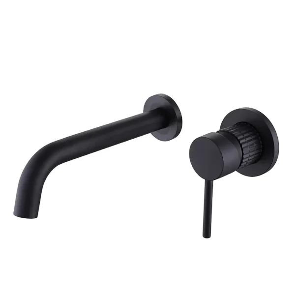 Modern Conceal Hidden Single Handle Wall Mount Brass Basin Faucets