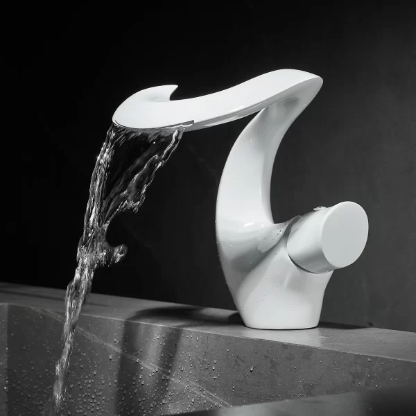 Modern Designer Brass Basin Tap - Premium Waterfall Faucet