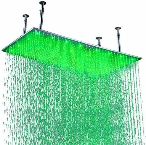 HOMEDEC 20x40 inch LED Rainfall Showerhead