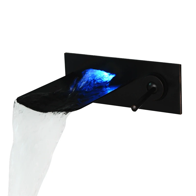 Enhance Your Bathroom with a Modern Wall Mount Faucet Featuring LED Lighting