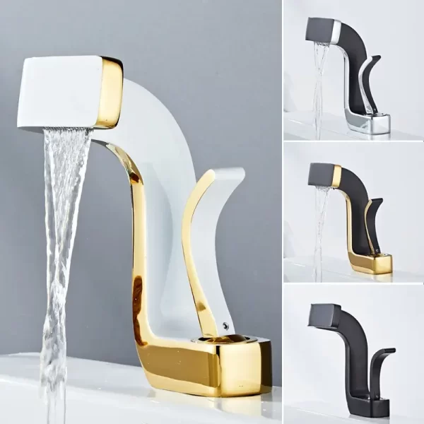 Stylish Waterfall Bathroom Sink Mixer Tap