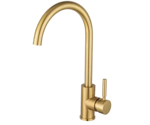 Brushed Gold Stainless Steel Kitchen Sink Tap