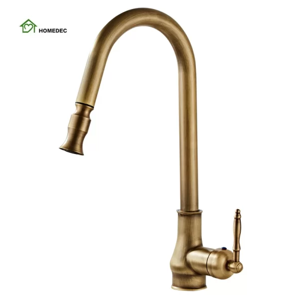 Vintage Pull Down Kitchen Faucet with Spray