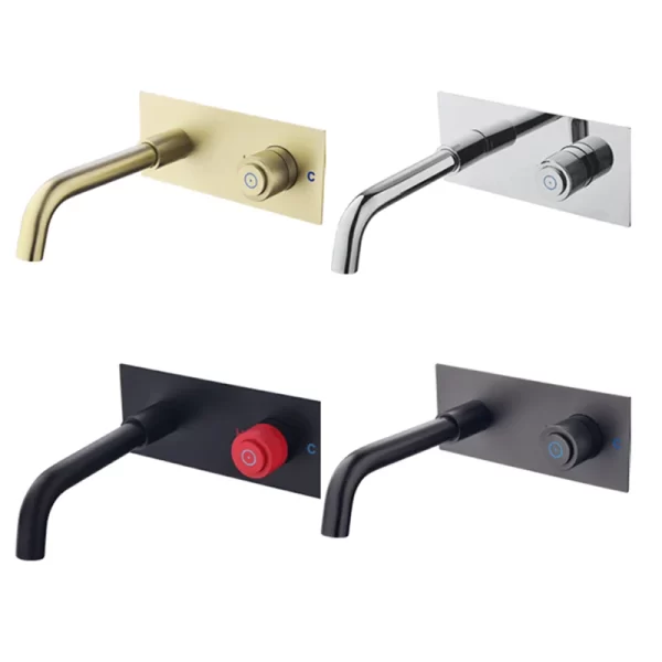 Stylish Brass Brushed Gold Bathroom Faucet