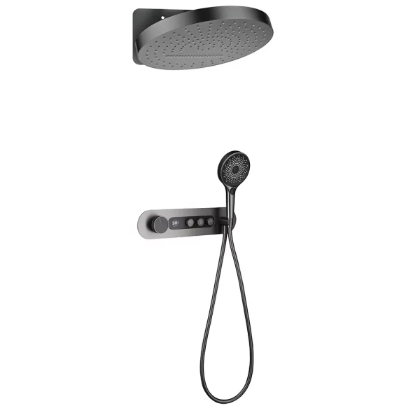 2023 Round Gun Grey Concealed Shower Set