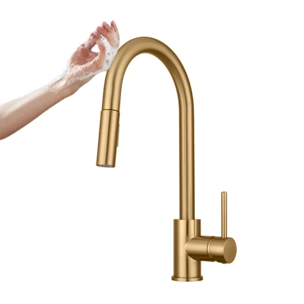 Brushed Gold Smart Touch Kitchen Faucet