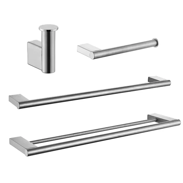 4-Piece towel bar bathroom accessory chrome stainless steel bathroom accessories set