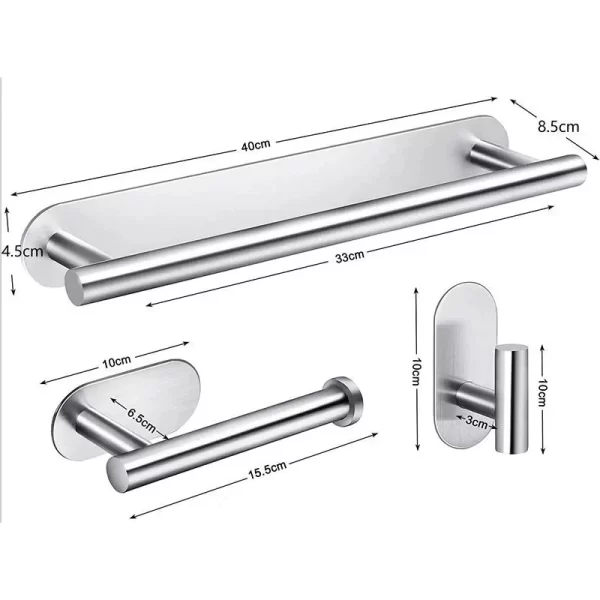 Brushed Nickel Stainless Steel Bathroom Set