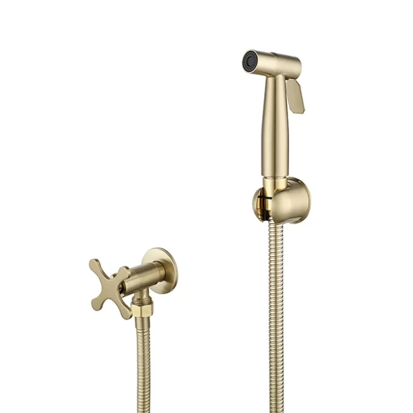 Brushed Gold Brass High Pressure Bidet Set