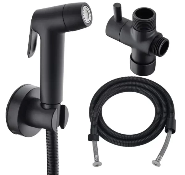 Matte Black Push Button Handheld Bidet Sprayer Set