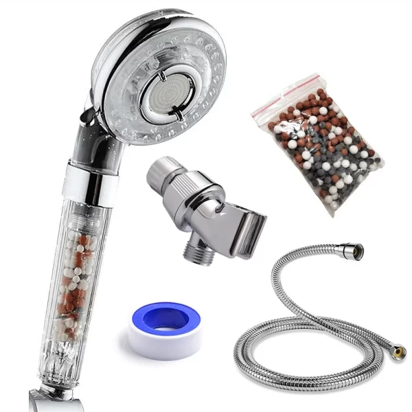 High Water Pressure Spa Vitamin C Handheld Shower Faucet Set
