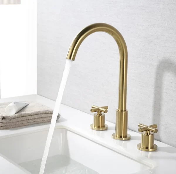 2019 Brushed Gold 360° Wall Mounted Faucet