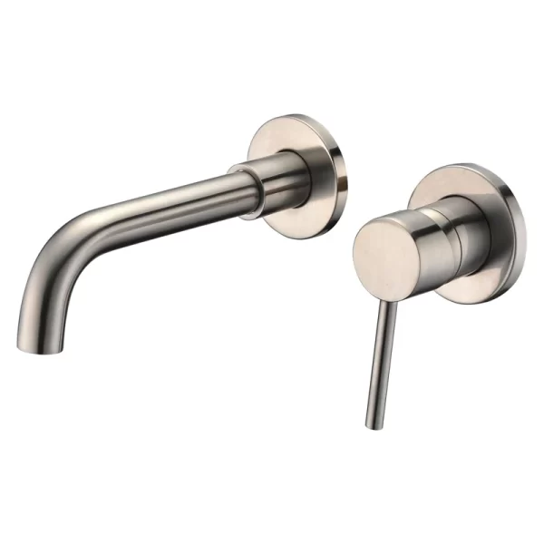 Modern Wall Mounted Brushed Brass Faucet