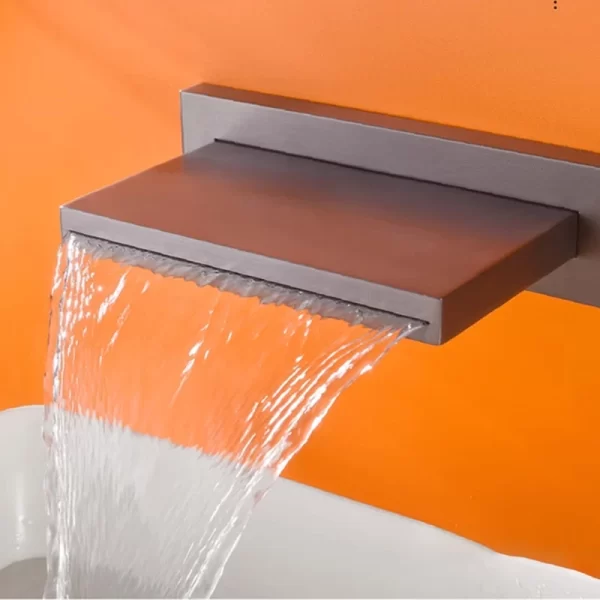 New Digital Display Wall Mount Faucet - 2 Holes Basin Mixer