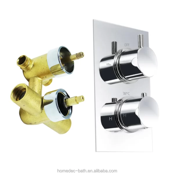 Concealed Round Thermostatic Shower Valve Mixer Tap