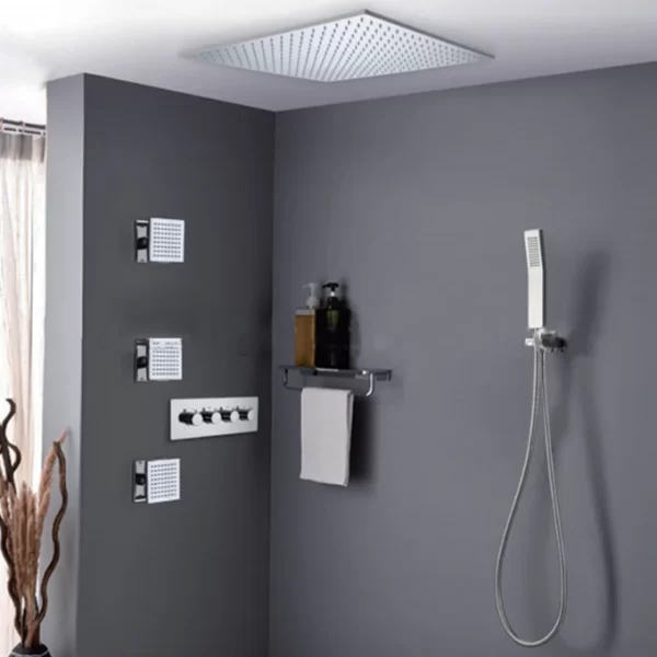 Luxury Concealed Shower System with 24 Inch SS Rain Shower Head