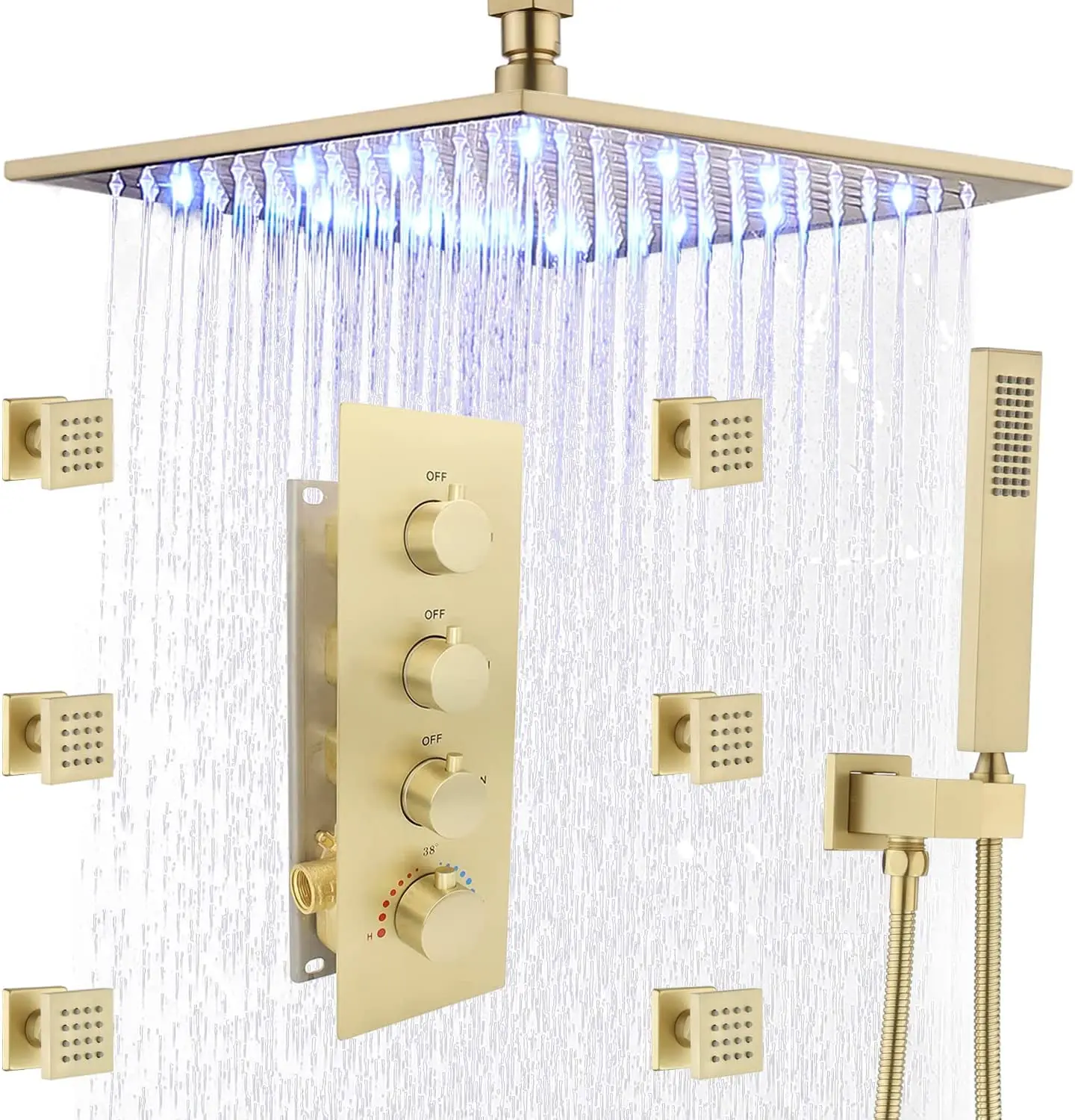 Luxury Shower Set: Modern Elegance with Rain Shower Head
