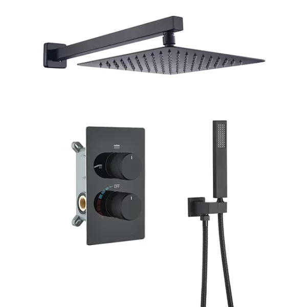 Black Color Hot Cold Shower Head Mixer Set