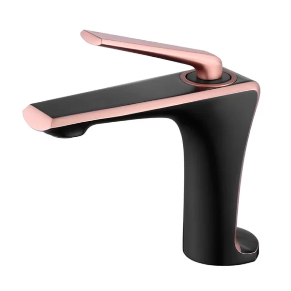 Luxury Rose Gold Bathroom Faucet - Modern Brass Mixer