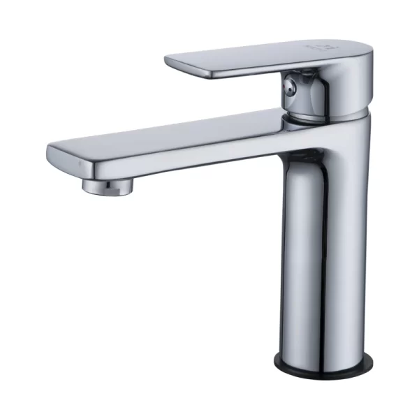 Chrome Single Hole Hot & Cold Basin Mixer Faucet