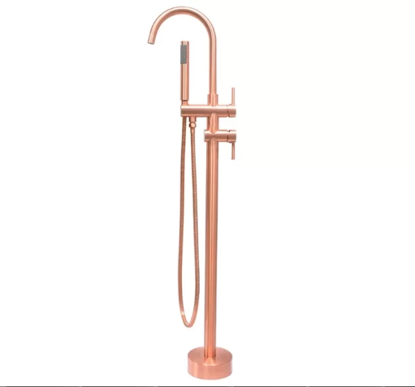 Rose Gold Floor Bathtub Faucet - Free Standing