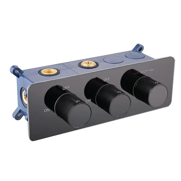 Brass 2 Way Shower Diverter with Glass Panel