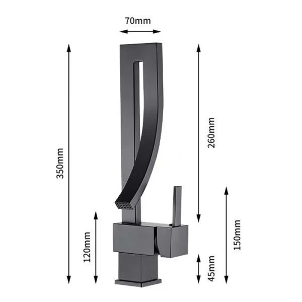 Elegant Copper One Hole Black Vessel Sink Faucet