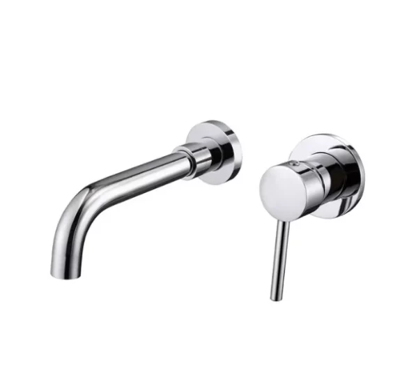 Chrome Brass Wall Mount Faucet for Bathroom