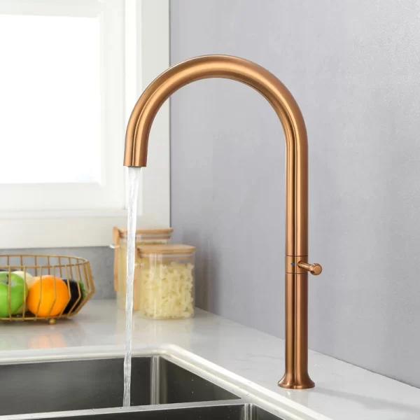 Modern Rose Gold 304 Stainless Steel Kitchen Faucet